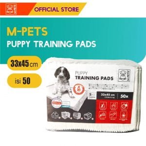 M-Pets Basic Puppy Training Pads 33×45 cm 50 pcs / Alas Latih Pee