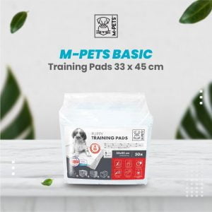 M-Pets Basic Puppy Training Pads 33×45 cm 50 pcs / Alas Latih Pee