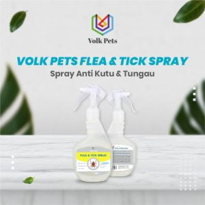 Volk Pets Flea & Tick Spray 250 ml for Cat & Dog / Obat Kutu Semprot