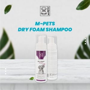 M-Pets Dry Foam Shampoo 230 ml / Shampo Kering Kucing Anjing Hewan