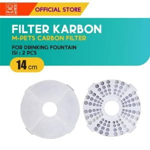 M-Pets Carbon Filter For Drinking Fountain Isi 2 Pcs / Filter Karbon