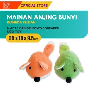 M-Pets Gringo Foxes Squeaker Dog Toy / Boneka Rubah Mainan Anjing