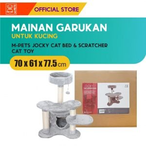 M-Pets Jocky Cat Bed & Scratcher Toy / Mainan Garukan Kucing