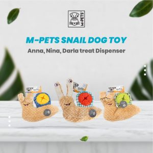 M-Pets Snail Dog Toy Treat Dispenser / Boneka Siput Mainan Anjing