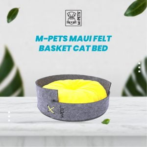 M-Pets Maui Felt Basket Cat Bed / Kasur Tempat Tidur Kucing