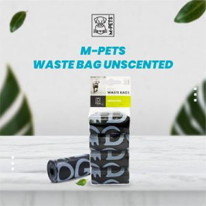 M-Pets Dog Waste Bag Unscented Isi 8×15 Pcs / Plastik Kotoran