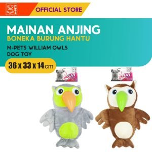 M-Pets William Owls Dog Toy / Mainan Anjing Boneka Burung Hantu Bunyi