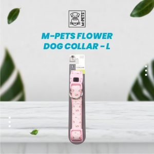 M-Pets Flower Dog Collar L (Large) – Kalung Anjing Gambar Bunga