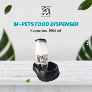 M-Pets Food Dispenser 1500 ml / Tempat Makan Kucing Anjing