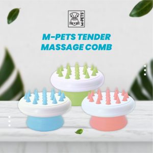 M-Pets Tender Massage Comb – Sharp Teeth / Sisir Pijat Anjing Kucing